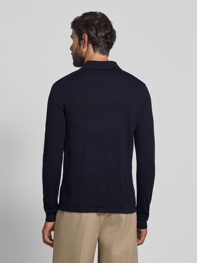 Tiger Of Sweden Strickpullover aus Merinowolle mit Kentkragen Marine 5