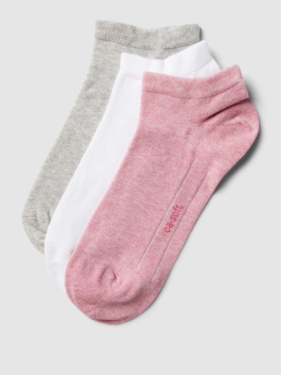 camano Sneakersocken mit Label-Detail im 3er-Pack Rosa 1