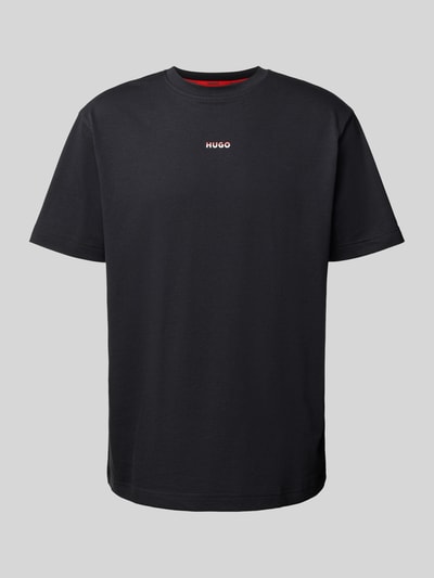 HUGO Relaxed fit pyjamabovendeel van zuiver katoen Zwart - 2