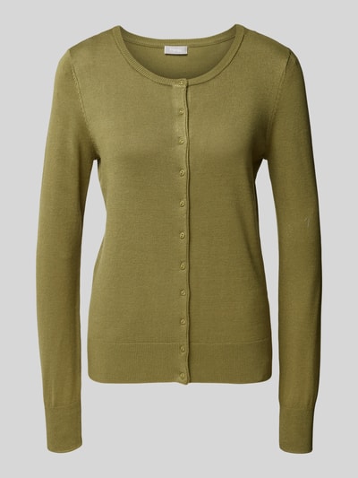 Fransa Cardigan mit durchgehender Knopfleiste Modell 'ZuBasic' Khaki 2