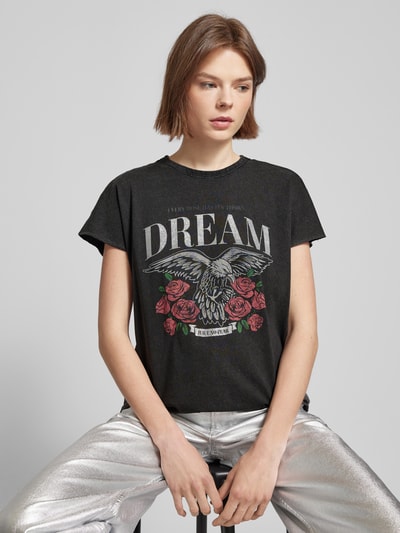 Only T-Shirt mit Motiv-Print Modell 'LUCY' Black 3