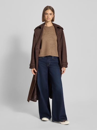 Only Regular Fit Pullover mit Fledermausärmeln Modell 'SIMONI' Taupe Melange 1