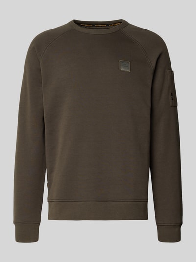 PME Legend Sweatshirt met labelstitching Olijfgroen - 2