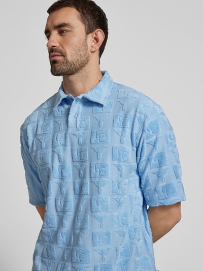 Carlo Colucci Regular Fit Poloshirt mit Knopfleiste Modell 'BEACHWEAR' Hellblau 3