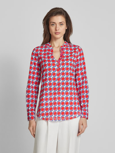 Emily Van den Bergh Bluse mit Allover-Print Rot 4