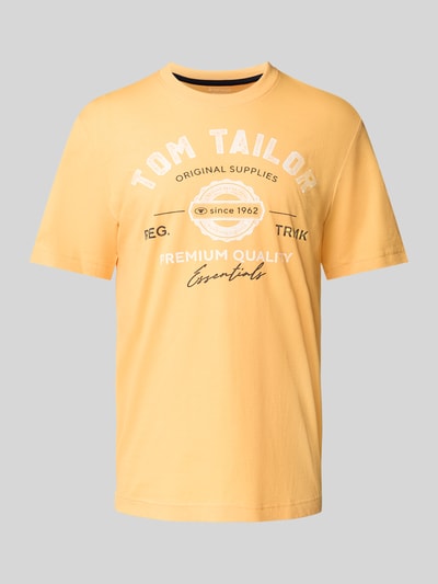 Tom Tailor Regular Fit T-Shirt aus reiner Baumwolle Apricot 2