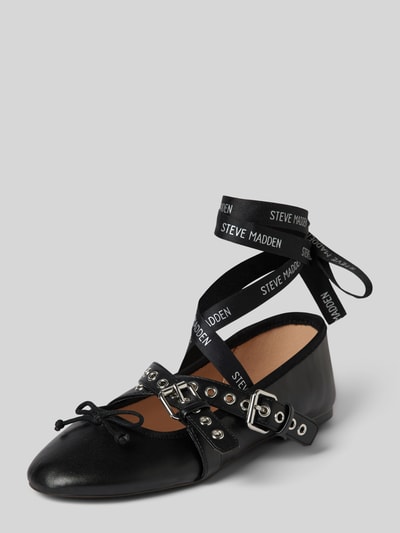 Steve Madden Ballerinas mit Schnürbändern Modell 'BAYLEN' Black 1