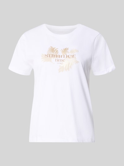 Tom Tailor Regular Fit T-Shirt aus reiner Baumwolle Weiss 2