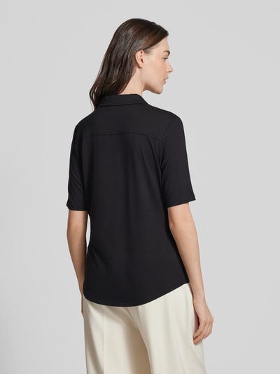 Marc O'Polo T-shirt z listwą guzikową na całej długości Czarny 5