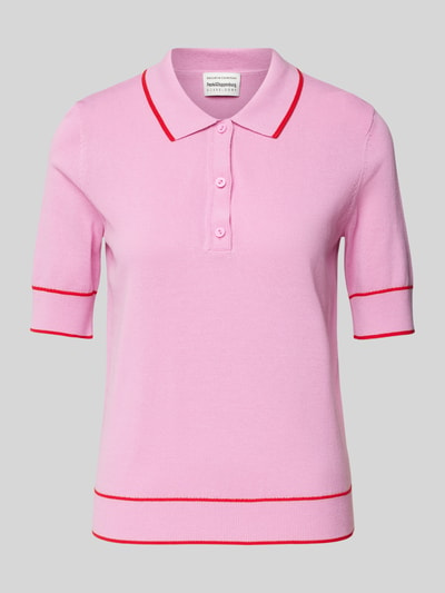 P&C* curated by Veronika Heilbrunner Strick-Polo mit Kontrastdetail Rosa 2