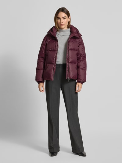 Milano Italy Steppjacke mit Kapuze Bordeaux 1