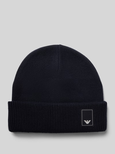 Emporio Armani Beanie mit Label-Detail Marine 1