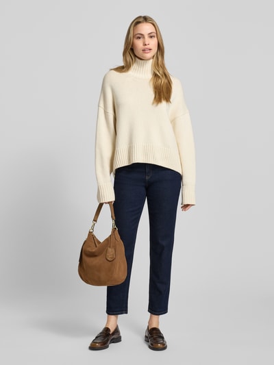 Marc Cain Relaxed fit jeans met stitchings Marineblauw gemêleerd - 1