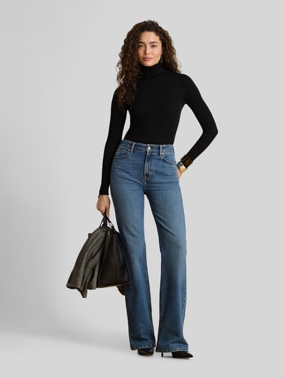 Lauren Ralph Lauren Slim fit coltrui van mix van katoen en modal Zwart - 1
