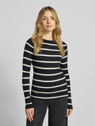 Tommy Hilfiger Slim Fit Langarmshirt aus Viskose-Mix Black 4