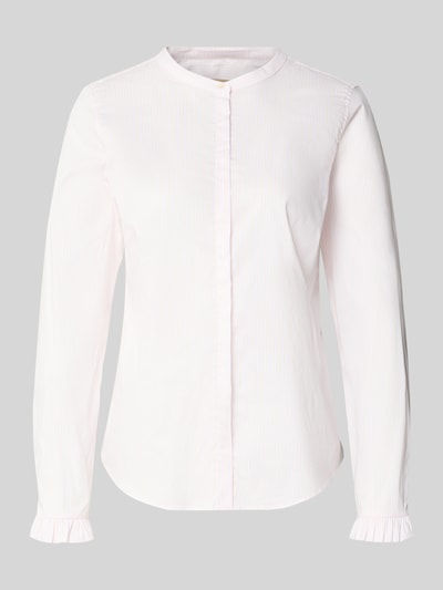 MOS MOSH Slim Fit Bluse mit Streifenmuster Modell 'Mattie' Hellrosa Melange 2