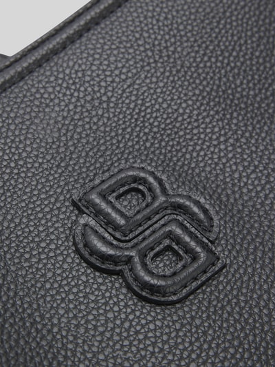 BOSS Torba shopper ze sztucznej skóry z wytłoczonym logo Czarny 5
