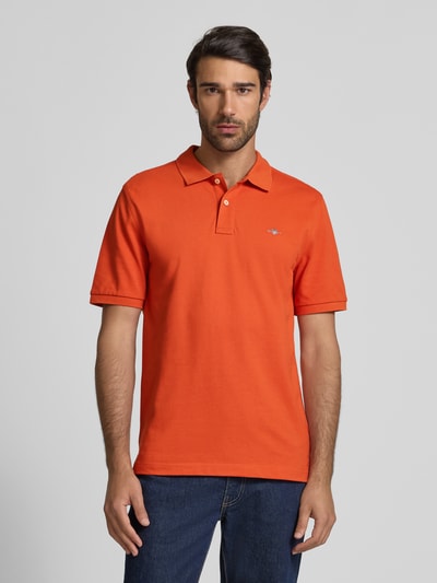 Gant Poloshirt met labelstitching Oranje - 4