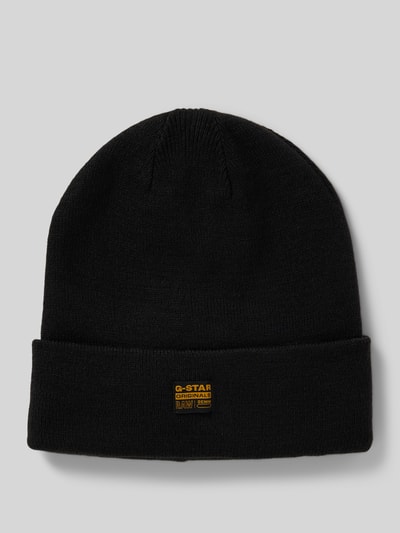 G-Star Raw Czapka beanie z detalem z logo model ‘Effo’ Czarny 1