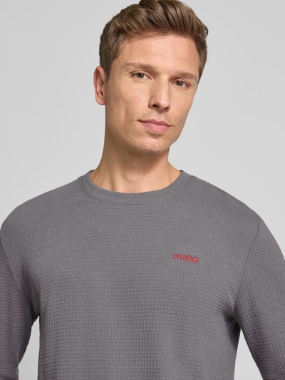 HUGO Regular fit shirt met lange mouwen van katoenmix, model 'AUSTIN' Antraciet - 3