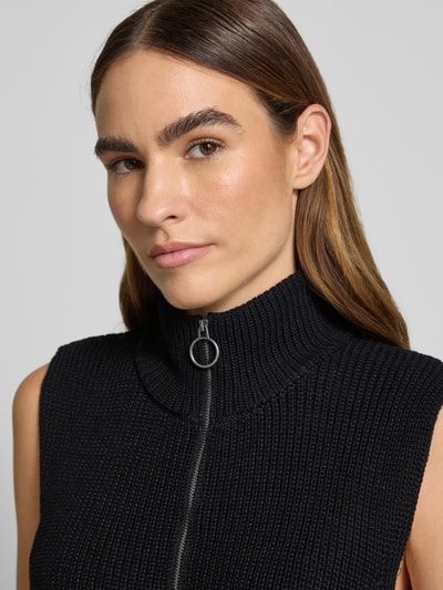 Soyaconcept Pullunder mit Stehkragen und Reißverschluss Modell 'Julia' Black 3