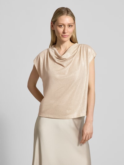 someday. T-Shirt mit Wasserfall-Ausschnitt Modell 'Kevine' Sand 4