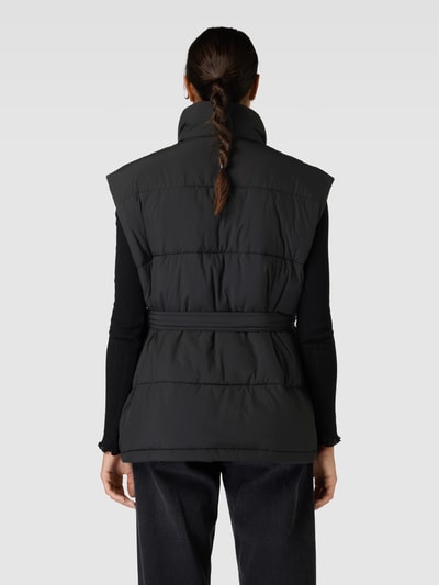 Tommy Jeans Steppweste mit Stehkragen und Bindegürtel Black 5
