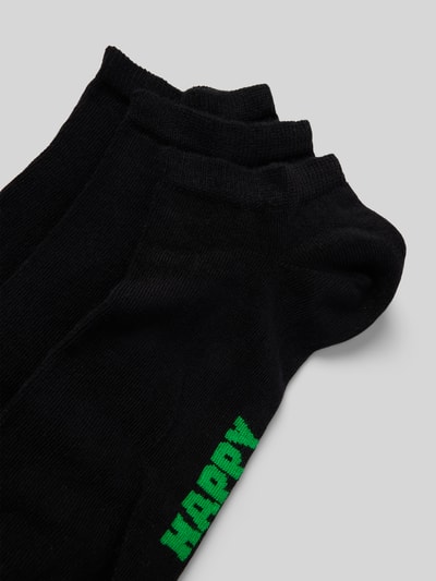 Happy Socks Sneakersocken mit Label-Detail Modell 'Solid' im 3er-Pack Black 2