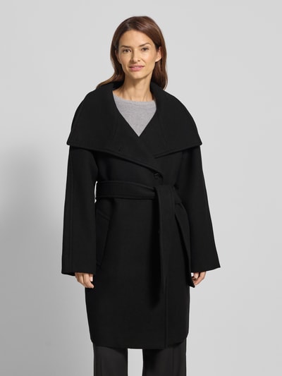 Calvin Klein Womenswear Płaszcz wełniany ze stójką Czarny 4