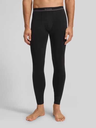 BOSS Lange Unterhose aus Baumwoll-Mix Black 4