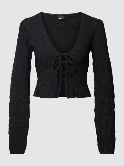 Gina Tricot Korte blouse met structuurmotief Zwart - 2