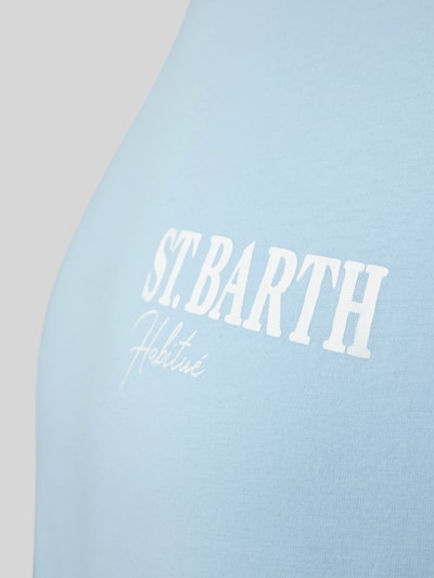 MC2 Saint Barth T-shirt met labelprint Bleu - 2