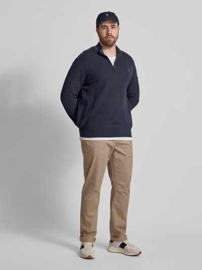 Polo Ralph Lauren Big & Tall Sweter z dzianiny PLUS SIZE z kołnierzem Granatowy 1