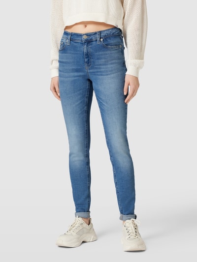 Tommy Jeans Skinny Fit Jeans mit Label-Stitching Modell 'NORA' Jeansblau 4