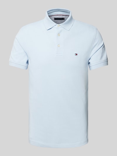 Tommy Hilfiger Slim fit poloshirt met logostitching, model '1985' Lichtblauw - 2