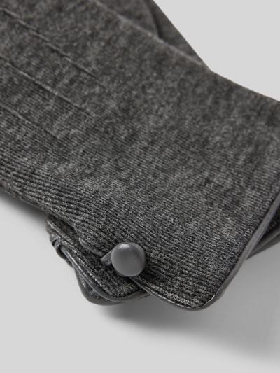 EEM Regular fit handschoenen met knoopsluiting Antraciet - 2