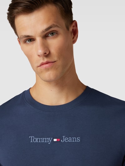 Tommy Jeans T-Shirt aus Baumwolle mit Label-Stitching Marine 3