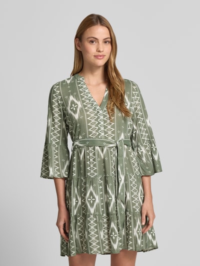 VERO MODA Tailliertes Tunikakleid aus reiner Viskose Modell 'MELBA' Lind Melange 4