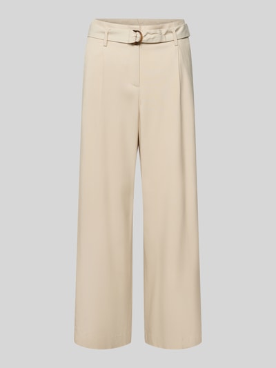 Produktfoto, Culotte aus Viskose mit Gürtel von Christian Berg Woman in Beige, Wide Leg Fit, Biesen, Eingrifftaschen, Gesäßleistentaschen