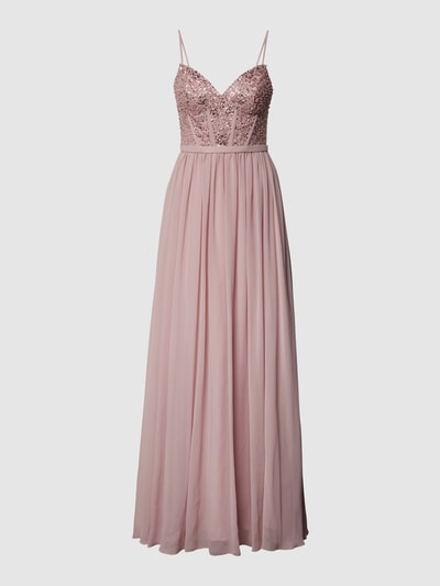 Laona Abendkleid mit Ziersteinbesatz Rosa 2