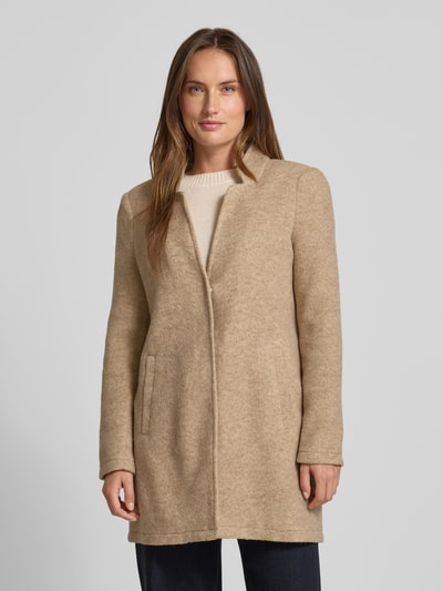 Vero Moda Regular Fit Longblazer in melierter Optik Modell 'BRUSHEDKATRINE' Offwhite Melange 4