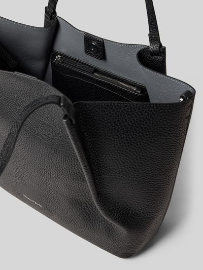 Marc O'Polo Shopper van echt runderleer, model 'BELLI' Zwart - 5