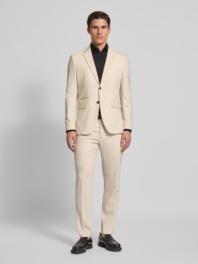 OLYMP No. Six Koszula biznesowa o kroju super slim fit z kołnierzykiem typu kent Czarny 1
