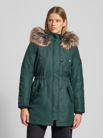 ONLY Shaped Fit Parka mit Label Patch Modell 'IRIS' Dunkelgruen 4