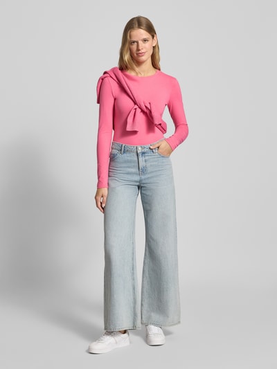 Review Longsleeve met ronde hals Neon roze - 1