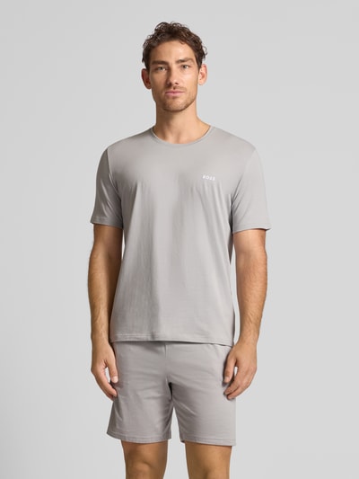 BOSS Regular Fit T-Shirt aus Baumwoll-Elasthan-Mix Hellgrau 4