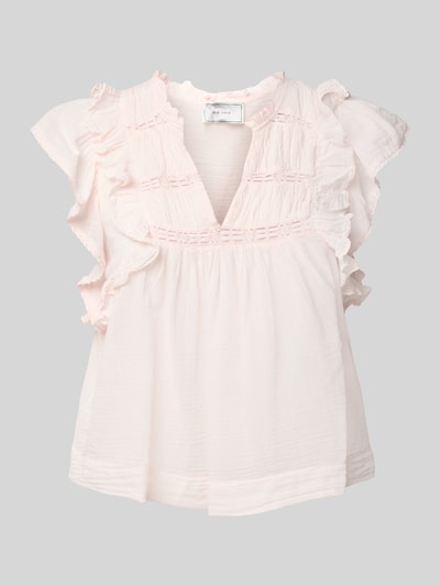 Neo Noir Regular fit blousetop met kapmouwen, model 'Jayla' Felroze - 2