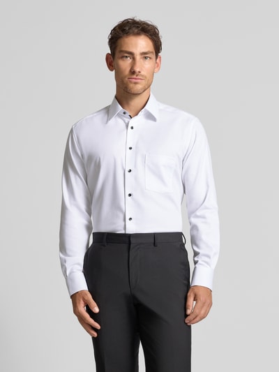 ETERNA Modern fit zakelijk overhemd met kentkraag Wit - 4