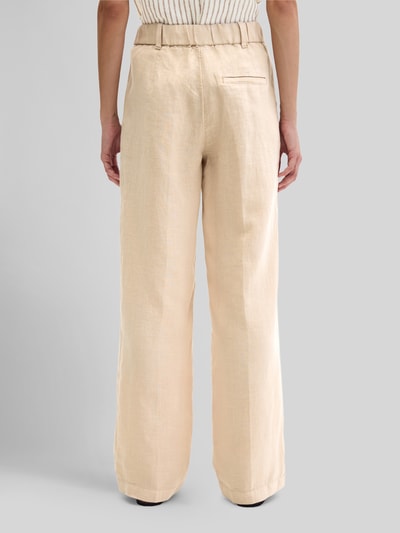 Marc O'Polo Wide Leg Hose aus reinem Leinen Sand 5