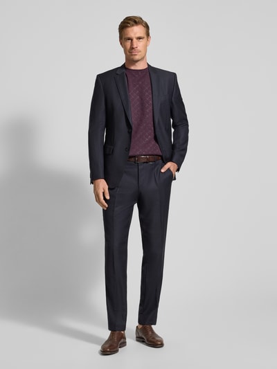 JOOP! Collection T-shirt z prążkowanym okrągłym dekoltem Fioletowy 1